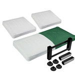 white/ kelly green