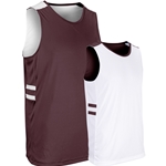 maroon/white