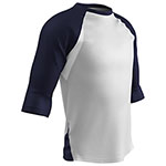 white/ navy sleeve