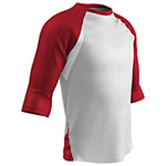 white/ scarlet sleeve