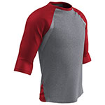 grey/ scarlet sleeve