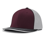 ma3 - maroon/ white/ black w/ black pipe