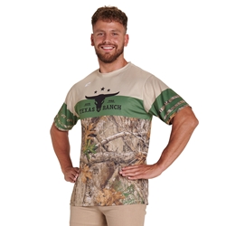 Juice Crew Neck Short Sleeve T-Shirt with RealTree® Pattern (A,Y)